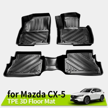 3D коврики для Mazda CX-5 CX5 2017-2023 Всепогодные противоскользящие водонепроницаемые накладки Аксессуары TPE Для правостороннего вождения