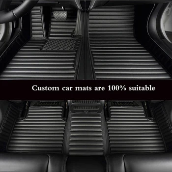 Полосатый автомобильный коврик из искусственной кожи для AIWAYS U5 2019-2023 года выпуска Детали интерьера Автомобильные аксессуары Ковер