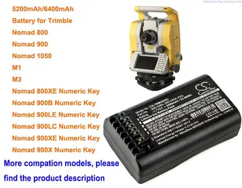 Аккумулятор Cameron Sino 5200 мАч/6400 мАч для Trimble Nomad 800XE, 900B, 900LE, 900XE, 900LC, 900X, 800,900,1050, M1, M3
