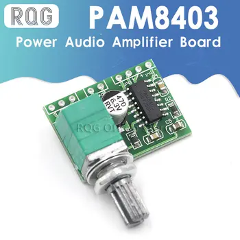 Плата усилителя звука мощностью 5 В PAM8403, 2 канала, Регулятор громкости 3 Вт, USB-питание