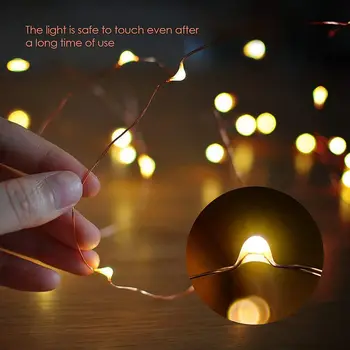 Гирлянда с 5 светодиодами, Рождественское украшение, Пульт дистанционного управления, Гирлянда на батарейках, Занавеска, лампа длиной 5 М, Праздничная лампа для спальни, лампа для улицы