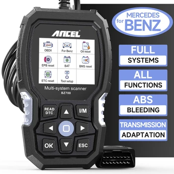 Автомобильный сканер ANCEL BZ700 OBD2 для Mercedes Benz Sprinter Smart All System ABS SRS SAS Сброс масла Дизельный Автомобильный Диагностический Инструмент