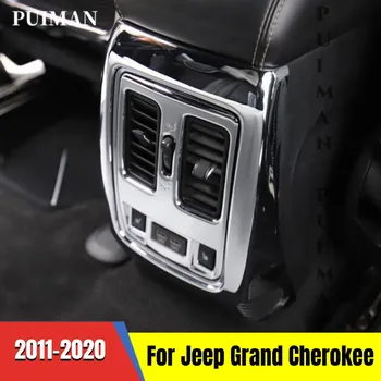 ABS Хромированный Карбоновый автомобильный Подлокотник, коробка для выпуска воздуха, Накладка Для Jeep Grand Cherokee WK2 2011-2016 2017 2018 2019 2020 Аксессуары