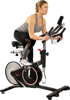 Велотренажер для велоспорта с задним ременным приводом для здоровья и фитнеса в помещении с датчиком частоты вращения - SF-B1709, черный