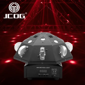 JCDG 16*3 Вт RGBW Светодиодный Лазерный Футбольный Фонарь с Сценическим Эффектом, Луч Стробоскопа, Лазерный Проектор 3В1 для DJ Дискотеки, Движущееся Головное Освещение