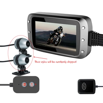 Двойная видеорегистраторная камера со встроенным WiFi GPS, фронтальная 1080P, задняя 1080P/720P Двойная видеорегистраторная камера для мотоцикла, велосипеда, экран 3 