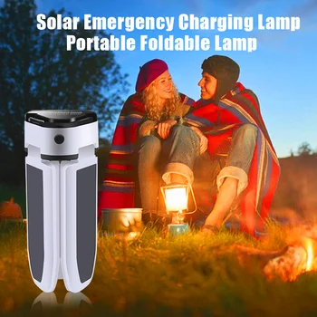 Лампа для аварийной зарядки на Солнечной Батарее 60led, Портативная Складная Лампа, Уличная Палатка, Походные Фонари, USB Перезаряжаемый Фонарь