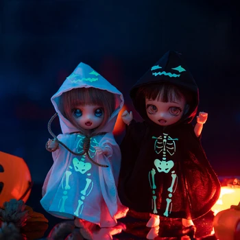 Одежда для Куклы OB11, Костюм на Хэллоуин, Светящийся Плащ Для Obitsu11 GSC YMY Body 1 /12BJD, Детская Одежда, Пальто ручной работы, Аксессуары для игрушек