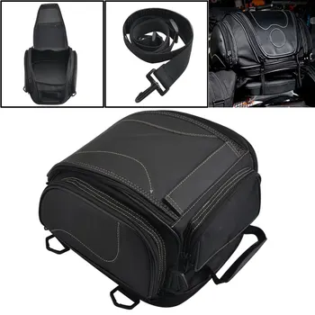 Черная мотоциклетная сумка, водонепроницаемая седельная сумка, сумки для шлемов, сумки для задних сидений мотоциклов, рюкзак для всадника большой емкости