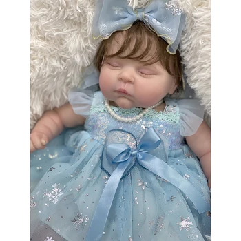 Кукла Reborn Baby Peaches с мягким телом 49 см, реалистичная кукла с 3D кожей, многослойная роспись с видимыми венами, мягкая на ощупь кукла