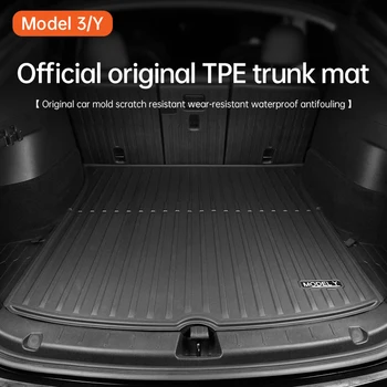 Коврик для багажника Tesla Model Y 3 из материала TPE, задний противоударный коврик для интерьера, модифицированная модель y 3 2021 2022 2023 аксессуары
