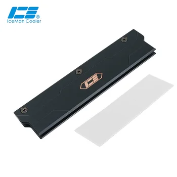 IceManCooler Полностью Медный Радиатор оперативной памяти Disspation Vest, Обслуживающий DDR5, DDR4, DDR3, Электрофоретический Черный, Термопрокладка в комплекте