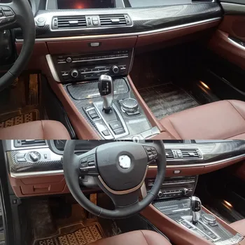 Для BMW 5 серии GT F07 2010-2017 Внутренняя Центральная панель управления Дверная ручка Наклейки из углеродного волокна, аксессуары для стайлинга автомобилей