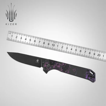 Складной Карманный нож Kizer Ki4458.2BA1/2BA3/2BA4 с Новой ручкой из Рафира/жироуглерода с лезвием из стали S35VN/20CV EDC Knife