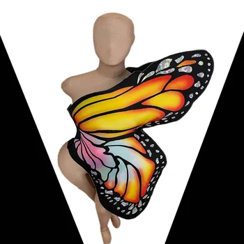 Костюм феи бабочки для вечеринки в честь Хэллоуина, косплей, боди с крыльями бабочки, одежда для выступлений в клубе DS, одежда для сцены