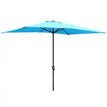 Изогнутый прямоугольный зонт для патио размером 10X6,5 фута - зеленый