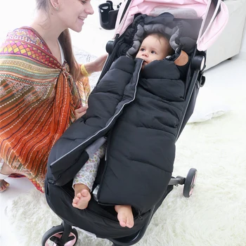 Детский спальный мешок В коляску, Зимний Детский Конверт, сумка для подгузников, Толстая Ветрозащитная Многофункциональная сумка для коляски Оптом