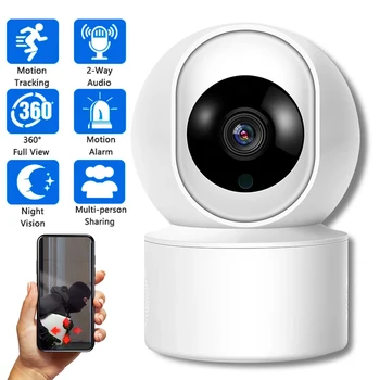 iCSee 5-мегапиксельная WiFi-камера AI Human Detect Беспроводная PTZ-камера безопасности, Автоматическое отслеживание двухстороннего аудио, Умный дом, дистанционное управление в помещении