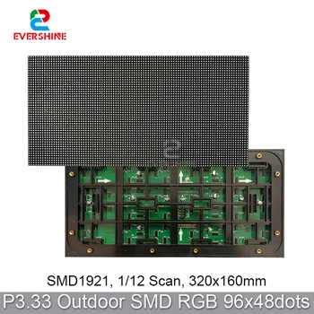 Светодиодный Световой столб Экран SMD1921 P3.33 96x48 Точек Открытый RGB Полноцветный 320x160 мм Светодиодный Модуль панели Рекламный Дисплей