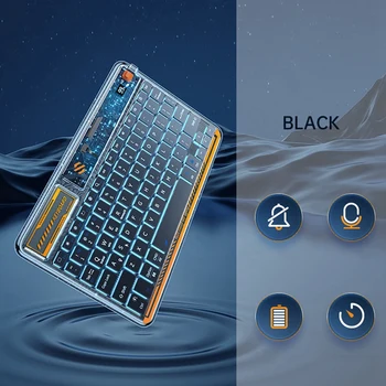 Беспроводная клавиатура Bluetooth с голосовыми клавиатурами Type-C для Ipad Huawei Xiaomi Windows -черный