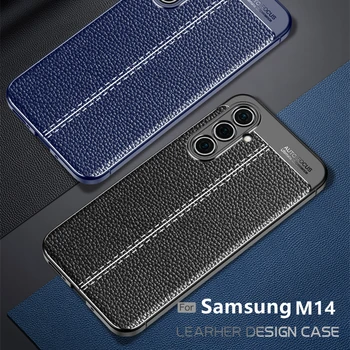 Для Чехла Samsung Galaxy M14 Чехол Для Samsung M14 5G Саппу Телефон Бампер Задняя Противоударная Задняя Крышка Из ТПУ Мягкой Кожи Samsung M 14 M14