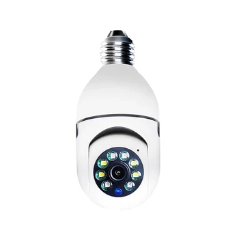Электрическая Лампочка Камера Наблюдения Камера Лампа Wifi Ночного Видения Веб-камера Полноцветный Беспроводной Внутренний Видеомонитор Безопасности Домашнее Видеонаблюдение
