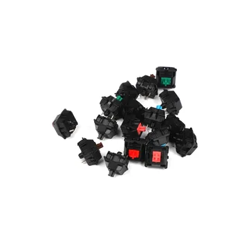 10 комплектов аутентичных переключателей Cherry mx с 3-контактной 5-контактной механической клавиатурой, коричневые синие красные белые переключатели из прозрачного серебра