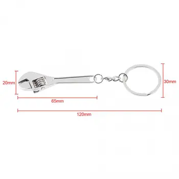 Портативный мини-брелок с разводным ключом из серебристо-цинкового сплава с украшением в виде цепочки для снятия мелких деталей