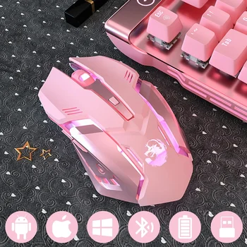 Эргономичная Проводная Игровая Мышь 6 Кнопок LED 2400 DPI USB Компьютерная Мышь Gamer Mouse K3 Pink Gaming Mause Для Настольных ПК, Ноутбуков