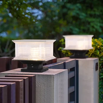 Освещение наружные фонари водонепроницаемый монокристаллический садовый светильник на солнечной энергии для ворот, столбы, светильники, подходящие для ограждения внутреннего двора