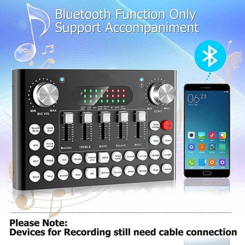 Звуковая карта с эффектами и сменой голоса, Аудиомикшер с Bluetooth-сопровождением для iPhone, Xiaomi, Караоке-подкаст