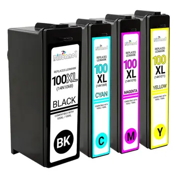 4PK ЧЕРНЫЕ и цветные чернильные картриджи для Lexmark 100XL 100 XL