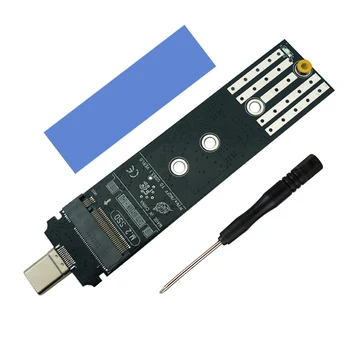 M.2 Адаптер NVME/SATA USB3.1 Type-C с двойным протоколом M2 SSD Плата M.2 к USB3.1 Адаптер для M.2 NVME PCIe SATA NGFF M2 SSD RTL9210B