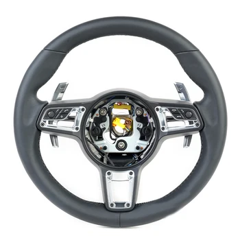 Обновление Рулевого колеса из натуральной кожи Pors-che для Porsche Panamera Macan Cayenne 918 911 718 970 971 958 Рулевое колесо