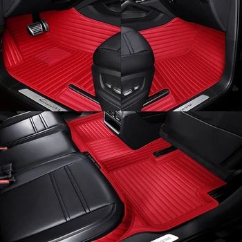 Автомобильные коврики из искусственной кожи на заказ для Mitsubishi Pajero 2010-2022 года выпуска, детали интерьера, автомобильные аксессуары, ковер