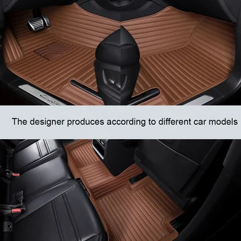 Автомобильные коврики из искусственной кожи на заказ для Mitsubishi Pajero 2010-2022 года выпуска, детали интерьера, автомобильные аксессуары, ковер