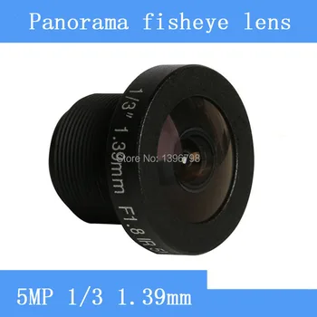 Объективы для видеонаблюдения PU'Aimetis 5MP 1/3 HD 360 1,39 мм панорамная камера наблюдения 