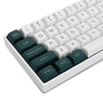 189 Клавиш PBT Keycap Double-shot Зелено-Белые Колпачки XVX Keycaps Kit С подсветкой Cherry MX Для Беспроводных Механических игровых Клавиатур