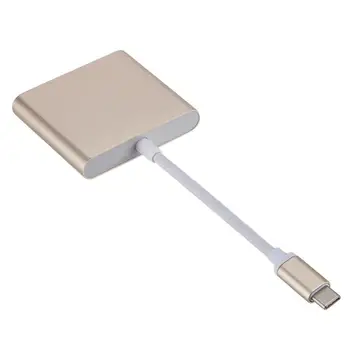 Многопортовый адаптер Usb-c для портативной передачи данных, совместимый с HDMI, 10 Гбит / с, Компьютерные аксессуары, кабель-адаптер Hd для Macbook