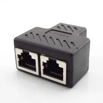 Сетевой разъем от 1 до 2 Способов Сетевой кабель Женский Распределитель Сеть Ethernet RJ45 Разветвитель Удлинитель Штекер Адаптер C Для ноутбука