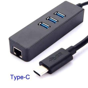 USB3.1 к USB 3,0 3 порта Концентратор Адаптер Сетевой кабель для Galaxy Macbook USB концентратор аксессуары для ноутбуков с RJ45 Gigabit Ethernet LAN