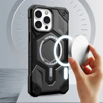 Magsafe Противоударный Бронированный Магнитный Матовый Чехол Для iPhone 13 14 12 11 Pro Max XR Plus Силиконовый Бампер Прозрачный