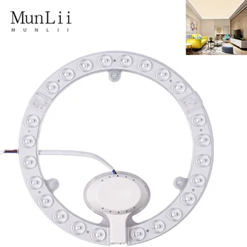 MunLii светодиодная кольцевая панель Круг света 12 Вт 18 Вт 24 Вт 36 Вт 72 Вт Холодный белый AC220V-240V Круглая потолочная доска круглая лампа доска blub