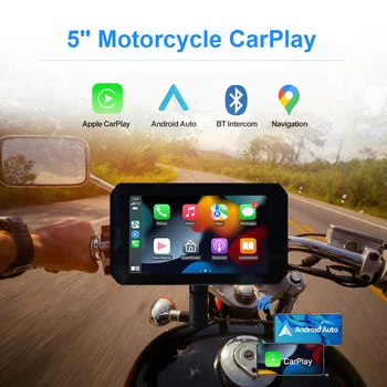 5-дюймовый сенсорный мотоциклетный специальный навигатор Поддерживает CarPlay и Android Auto Внешний портативный HD GPS Открытый IPSX7 Водонепроницаемый