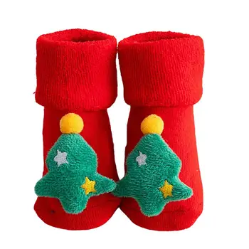 1 Пара Прекрасных Без запаха Очаровательных Рождественских Осенне-зимних носков в пол, вечерние носки для малышей, детские носки