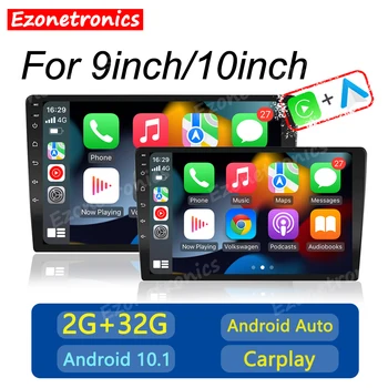 Ezonetronics Универсальный Android10.1 GPS Навигация Автомобильный Радиоприемник Автомобильный стерео 9 дюймов 10,1 дюймов 2.5D Сенсорный Wifi Carplay Aandroid Auto