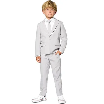 Пиджаки для костюмов для мальчиков, Однобортный костюм, Детские костюмы для свадеб, с зубчатым лацканом, на одной пуговице, 2 предмета, от 3 до 16 лет