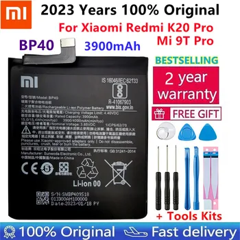 100% Оригинальный Аккумулятор Для Xiaomi Redmi K20 Pro/Mi 9T Pro 3900mAh BP40 Сменный Литий-ионный Полимерный Аккумулятор для телефона, Запчасти для Ремонта