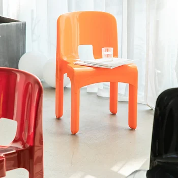 Складываемая спинка пластикового стула Для Дома, Современный минималистичный Пластиковый стул для Обеденного стола, Ресторан, Скандинавский обеденный стул На открытом воздухе