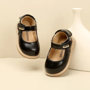 DIMI, Весенне-летняя обувь для маленьких девочек, Обувь Принцессы из микрофибры с лакокрасочной отделкой, Современная Стильная обувь на плоской подошве для малышей